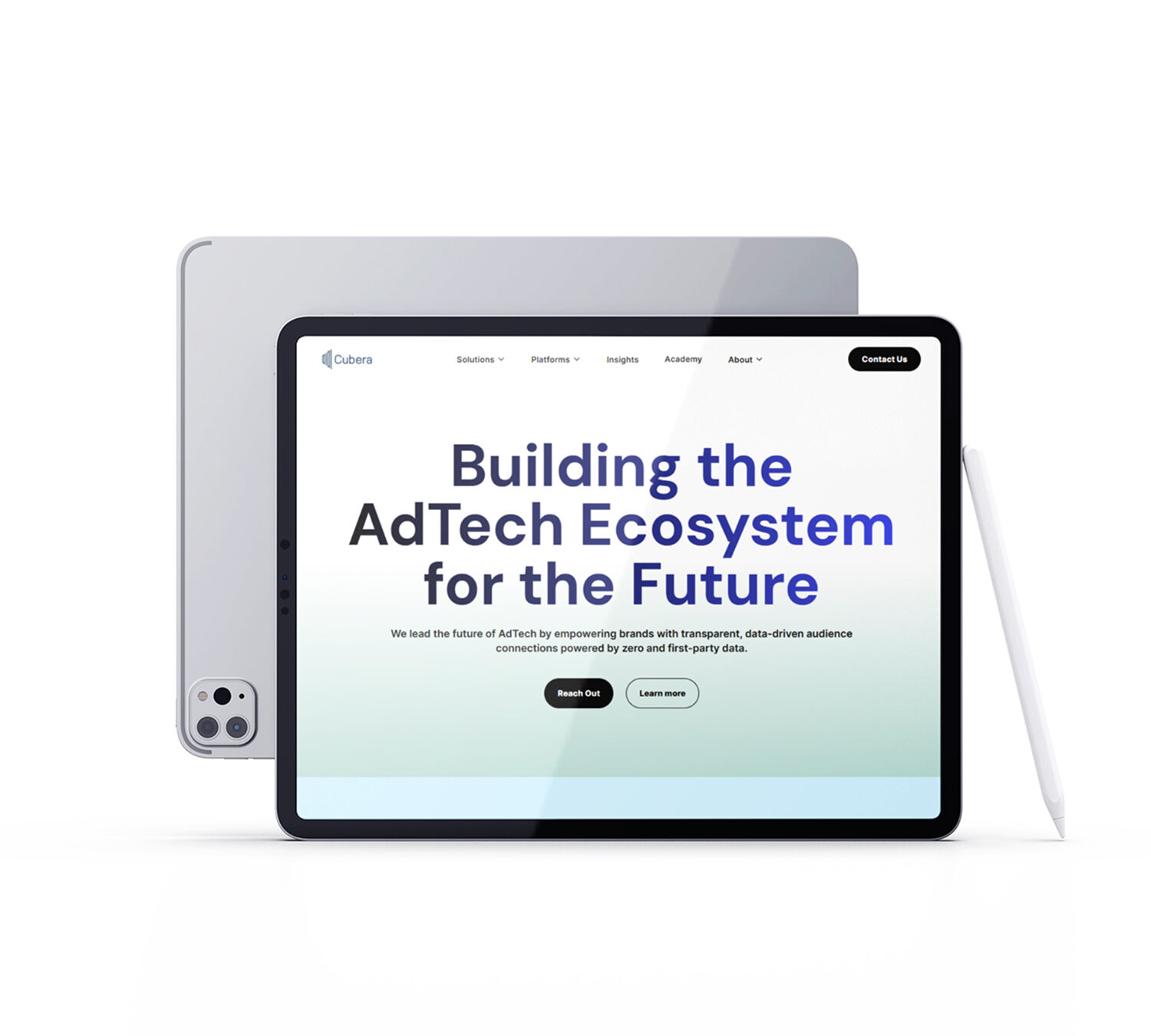 Cubera's redesigned homepage featuring a modern UI/UX for enhanced user experience