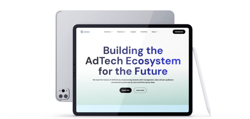 Cubera's redesigned homepage featuring a modern UI/UX for enhanced user experience